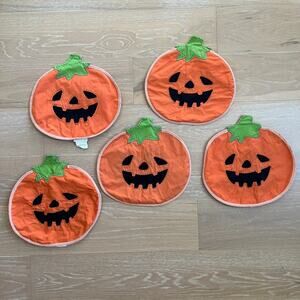 Pottery Barn Kids Vintage Pumpkin Placemats Set of 5
